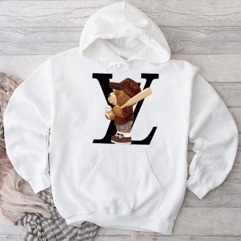 Louis Vuitton Logo Luxury Teddy Bear Baseball Unisex Pullover Hoodie NTB2322