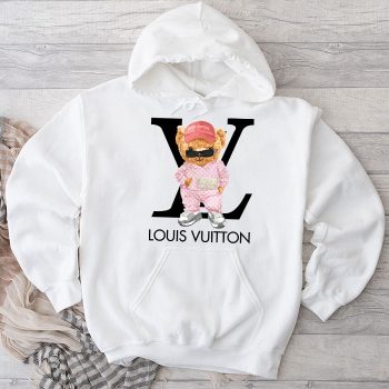 Louis Vuitton Logo Luxury Teddy Bear Unisex Pullover Hoodie NTB2321