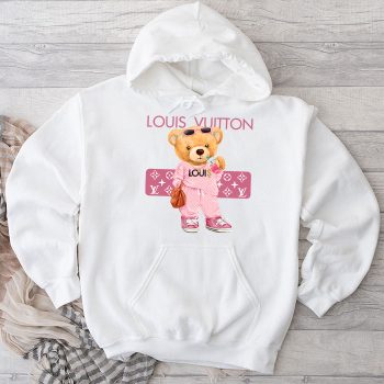 Louis Vuitton Logo Luxury Teddy Bear Unisex Pullover Hoodie NTB2326