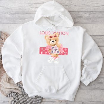 Louis Vuitton Logo Luxury Teddy Bear Unisex Pullover Hoodie NTB2329