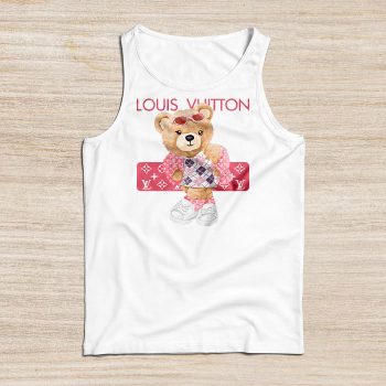 Louis Vuitton Logo Luxury Teddy Bear Unisex Tank Top NTB2563