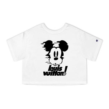 Louis Vuitton Mickey Mouse Champion Women Heritage Cropped T-Shirt CTB148