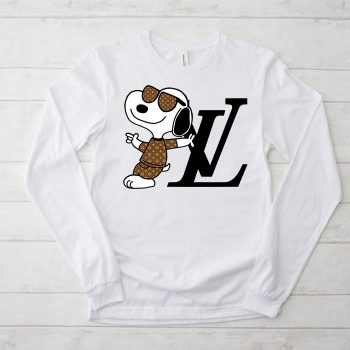 Louis Vuitton Monogram Canvas Pattern Snoopy Unisex & Kid Long Sleeve Tee TBL157