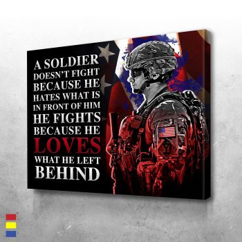 Love of Country A Soldier Elevate Your Home with a Variety of Art Styles Canvas Poster Print Wall Art Decor