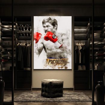Manny Pacquiao Poster Canvas Prints - Wall Art Decor For Fan M12
