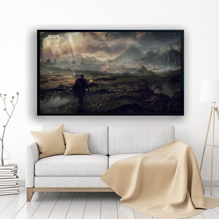 Middle-earth: Shadow of Mordor Lord Of The Rings Game Gaming Canvas Artwork Gaming Poster Gaming Gift