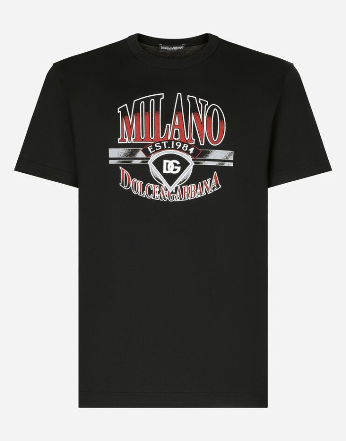 Milano Printed Logo Est. 1984 Dolce & Gabbana Tee Unisex T-Shirt FTS515