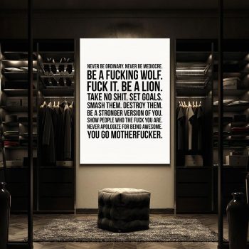 Motivational Words Canvas Poster Prints - Wall Art Decor For Fan M24