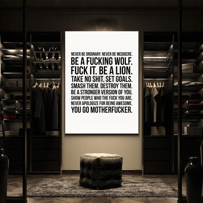 Motivational Words Canvas Poster Prints - Wall Art Decor For Fan M24