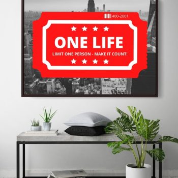 One Life Canvas Gary Vee Motivation Entrepreneur Canvas Art Wall Art Money Art