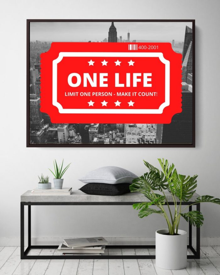 One Life Canvas Gary Vee Motivation Entrepreneur Canvas Art Wall Art Money Art