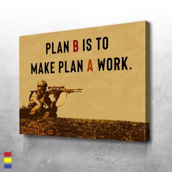 Plan B Turning Optimism into Success Canvas Poster Print Wall Art Decor