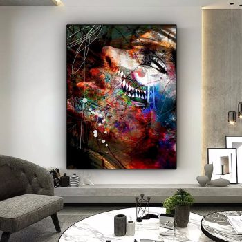 Pop Art Canvas Poster Print Wall Decor Woman Face