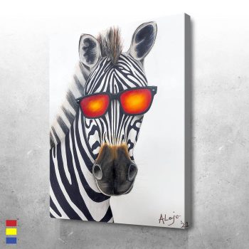 Rad Zebra a Cute Vibe for the Perfect Decoration Canvas Poster Print Wall Art Decor