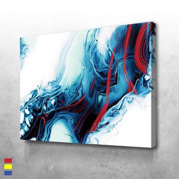 Red Ice the Captivating Art Styles of Melting Waves Canvas Poster Print Wall Art Decor