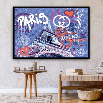 Rolex LV Gucci Luxury Brand Canvas Poster Print Wall Art Decor Brands