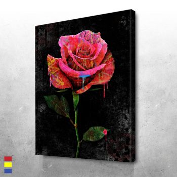 Rose Are Red beautiful Art the Symbol of Love Canvas Poster Print Wall Art Decor