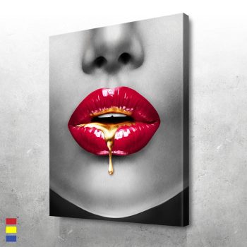 Ruby Gold and The Artist Behind 24 Karat Kisses Canvas Poster Print Wall Art Decor