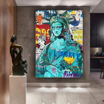 Statue Of Liberty Canvas Poster Print Wall Art Decor