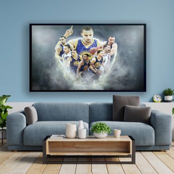 Stephan Curry Poster GS Warriors Poster Stephan Curry Canvas Wall Decor Basketball Print Basketball Gift Curry Wall Decor