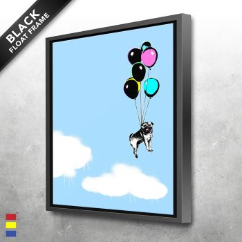 The Flyest Pug Flying High in the World of Design Canvas Poster Print Wall Art Decor
