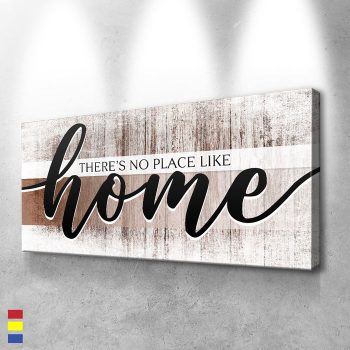There's No Place Like Home Meaningful Quote Home Decorative Sign Canvas Poster Print Wall Art Decor