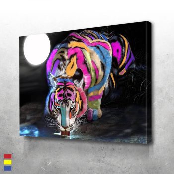 Tiger Sip the Symbolism of Tigers in Creativity Canvas Poster Print Wall Art Decor