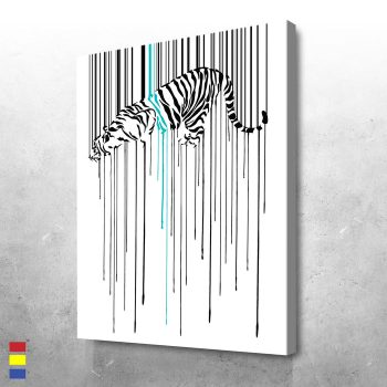 Tiger Stripes Catching the Eye with a Playful Mix of Colors and Striking Patterns Canvas Poster Print Wall Art Decor