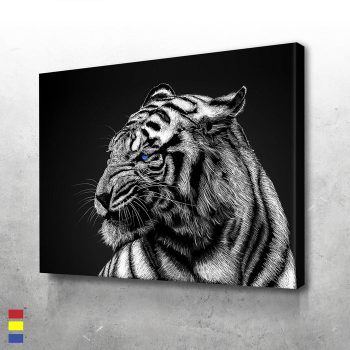 White Tiger the Majesty of Nature's Largest Big Cat Canvas Poster Print Wall Art Decor