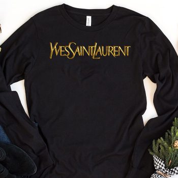 Yves Saint Laurent Gold Logo Luxury Unisex & Kid Long Sleeve Tee LTB2641
