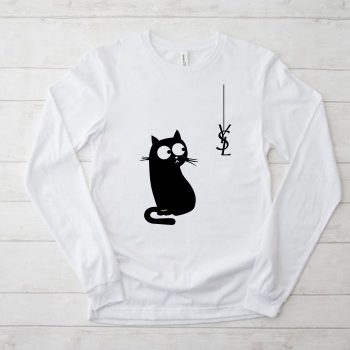 Yves Saint Laurent Logo Luxury Black Kitten Kid Tee Unisex Longsleeve Tee LTB2946