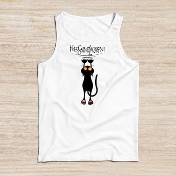 Yves Saint Laurent Logo Luxury Black Kitten Unisex Tank Top TTTB2645