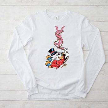 Yves Saint Laurent Logo Luxury Scrooge Mcduck Unisex & Kid Long Sleeve Tee LTB2640