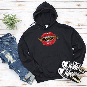 Yves Saint Laurent Logo Luxury Sexy Lips Unisex Pullover Hoodie HTB2644