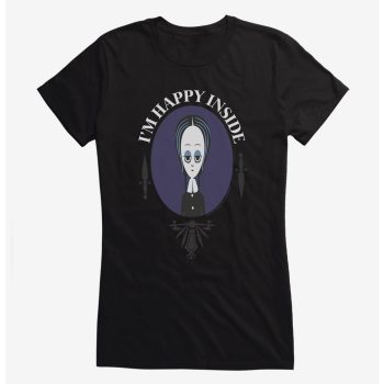 Addams Family Movie I'm Happy Inside Girls T-Shirt Women Lady T-Shirt HTS5028