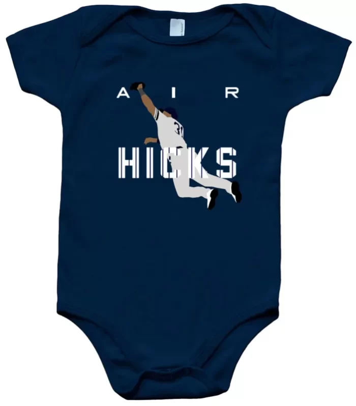 Baby Onesie Aaron Hicks New York Yankees Superman Catch Air Creeper Romper