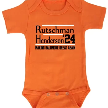 Baby Onesie Adley Rutschman Gunnar Henderson Baltimore Orioles 2024 Creeper Romper