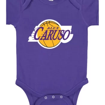 Baby Onesie Alex Caruso Bald Mamba Los Angeles Lakers Logo Creeper Romper