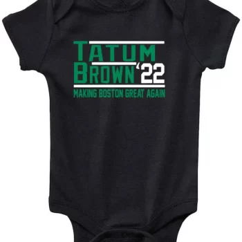 Baby Onesie Boston Celtics Jayson Tatum Jaylen Brown 2022 Creeper Romper