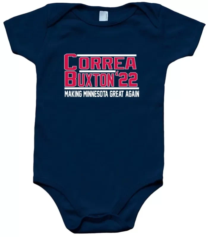 Baby Onesie Carlos Correa Byron Buxton Minnesota Twins 2022 Creeper Romper