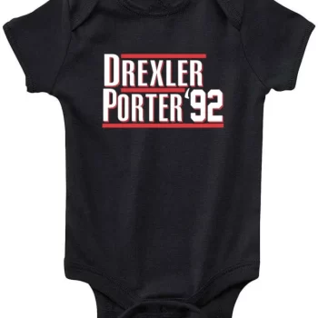 Baby Onesie Clyde Drexler Terry Porter Trail Blazers 1992 Creeper Romper