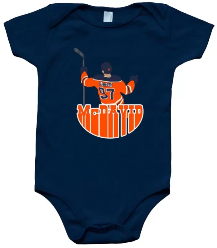 Baby Onesie Connor Mcdavid Edmonton Oilers Pic Logo Creeper Romper