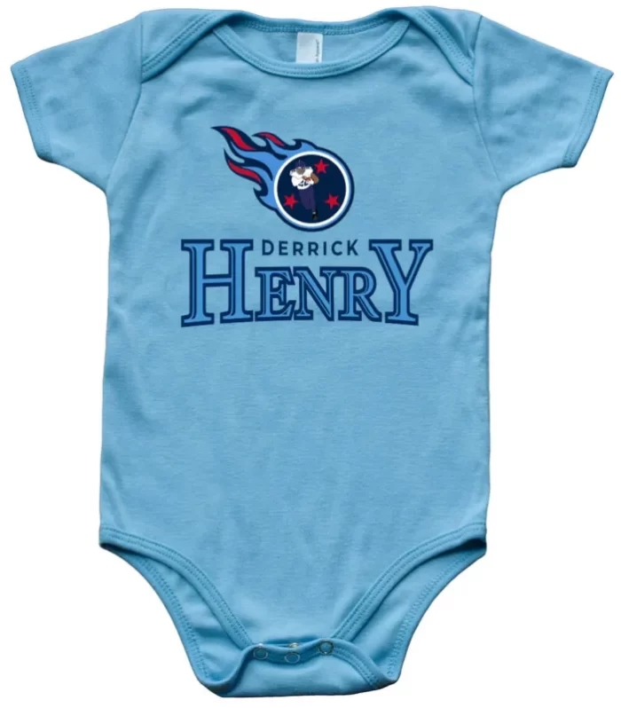 Baby Onesie Derrick Henry Tennessee Titans Logo Tractorcito Creeper Romper