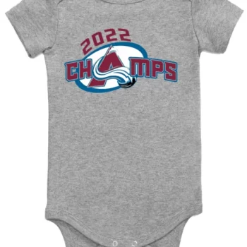 Baby Onesie Grey Colorado Avalanche Stanley Cup Champions Champs Creeper Romper