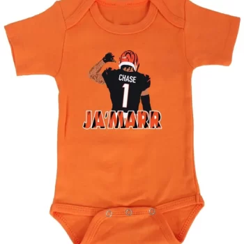 Baby Onesie Ja'Marr Chase Cincinnati Bengals Jamarr Logo Creeper Romper