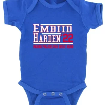 Baby Onesie James Harden Joel Embiid Philadelphia 76Ers 2022 Creeper Romper