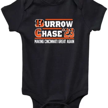 Baby Onesie Joe Burrow Jamarr Chase Cincinnati Bengals 2023 Creeper Romper