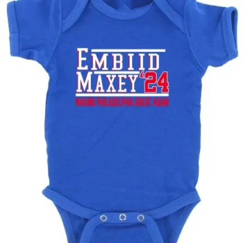 Baby Onesie Joel Embiid Tyrese Maxey 2024 Philadelphia 76Ers Creeper Romper