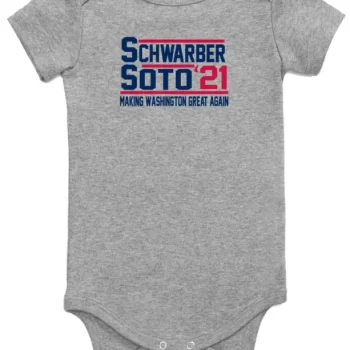 Baby Onesie Juan Soto Kyle Schwarber Washington Nationals 2021 Creeper Romper