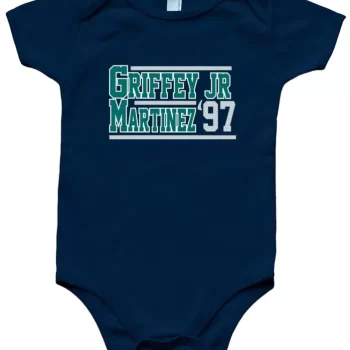 Baby Onesie Ken Griffey Jr Edgar Martinez Seattle Mariners 1997 Creeper Romper